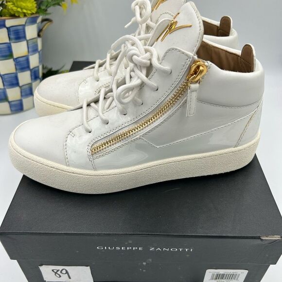 Men’s Giuseppe Zanotti high top leather sneakers size 41 made in Italy - Picture 8 of 11